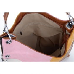 Zamykana suwakiem pojemna torba z przegrodą czterokolorowa