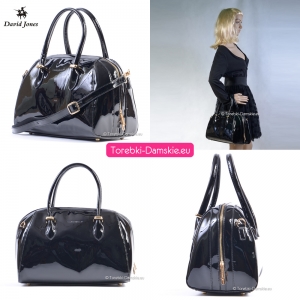 Lakierowana torebka David Jones czarna http://torebki-damskie.eu/nowosci
