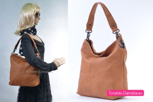 Torebka worek kolor Camel