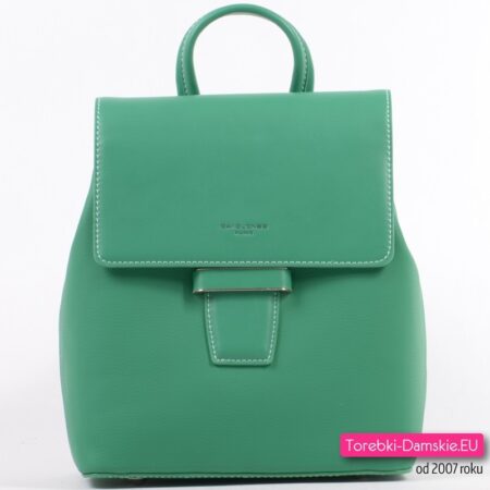 Zielony plecak damski średniej wielkości - piękny odcień koloru