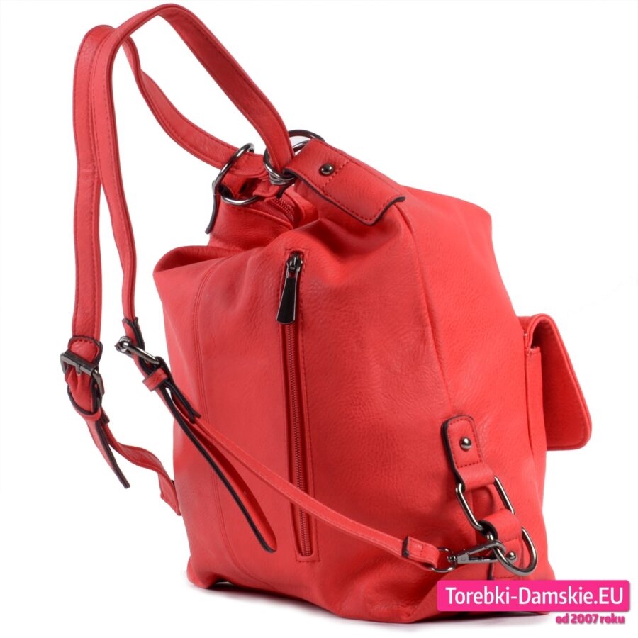 Torebko - plecak czerwony damski