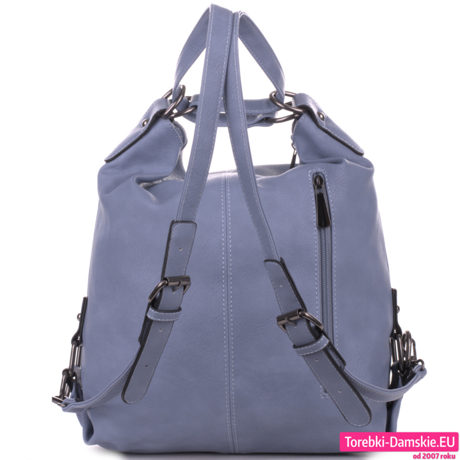 Błękitny plecak torebka 2 w 1 TPL Glamour