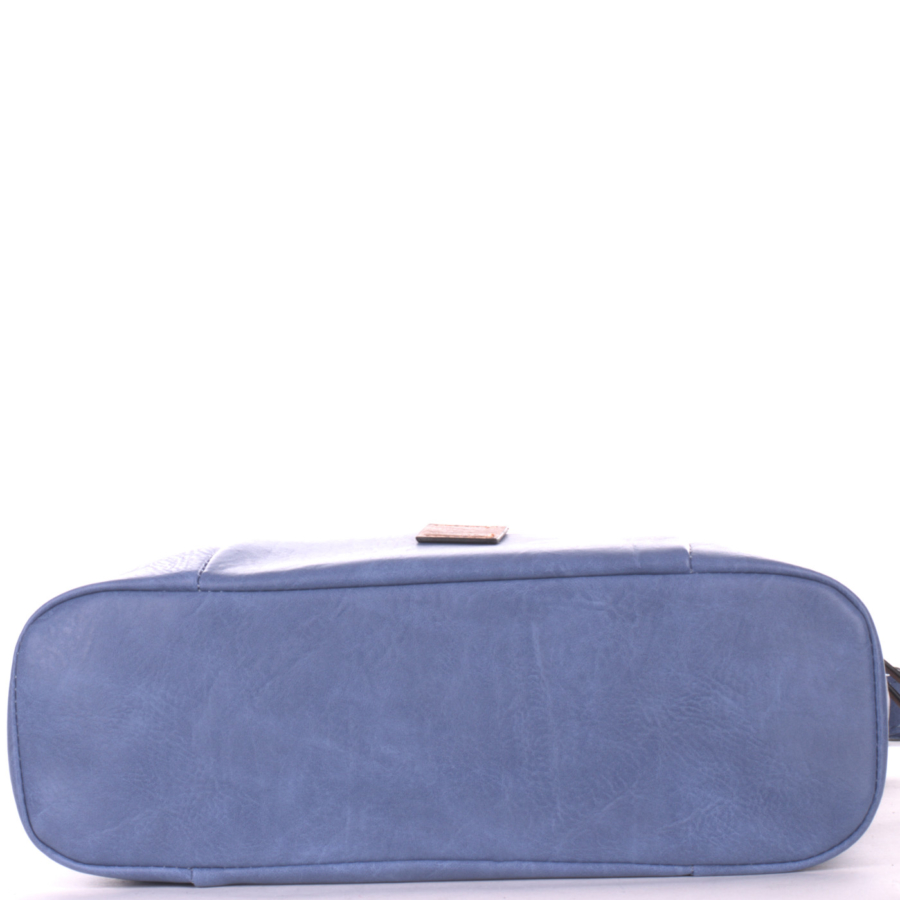 Błękitna torebka listonoszka z usztywnionym spodem AM100
